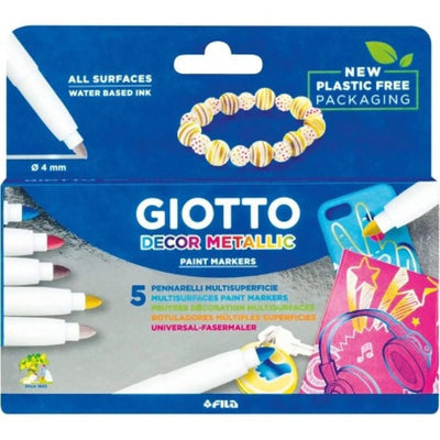 ETUI 5 FEUTRES GIOTTO DECOR METALLIC - Librairie Oxford City