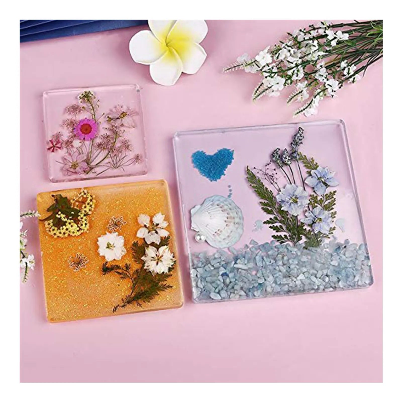 Pack Résine Époxy + Moules Silicone – Kit Création DIY (Plateaux & Décorations) - Librairie Oxford City