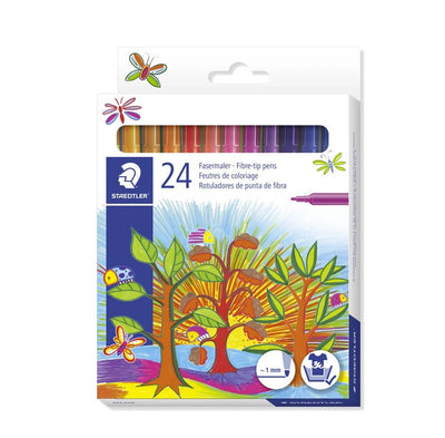 Paquet 24 Feutres Staedtler Pointe Fibre 1mm Coloriage - Librairie Oxford City