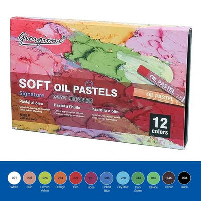 Lot de 12 Pastels à l'Huile — Couleurs Vives pour Artistes - Librairie Oxford City