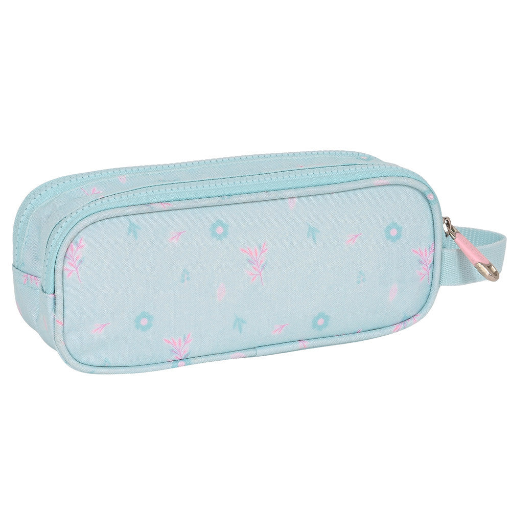 Trousse Safta MOOS 2 Compartiments — Bleu & Rose