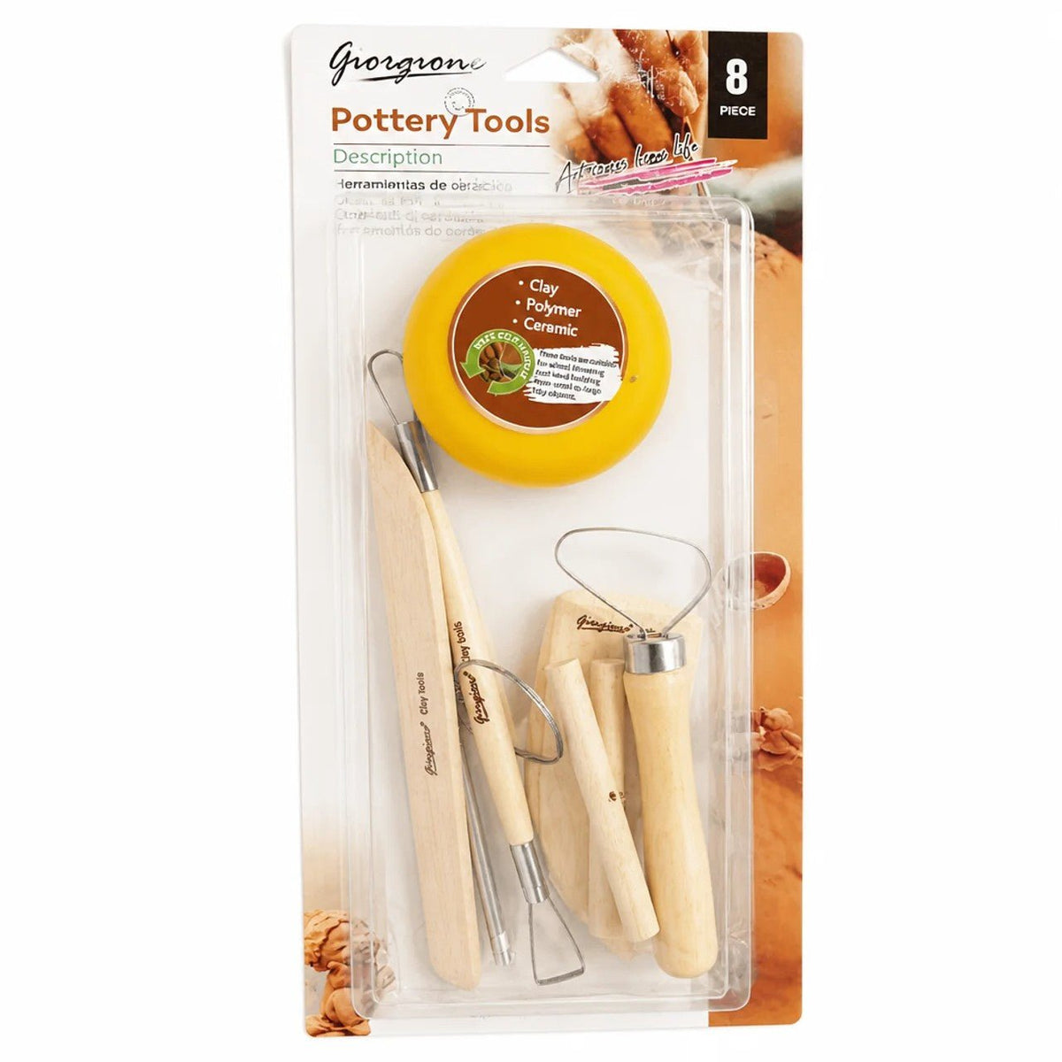 Giorgone - Kit 8 Outils de Modelage Bois et Métal - Librairie Oxford City