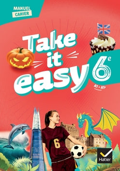 Couverture du cahier Take It Easy 6e édition 2025, rouge et bleu-vert