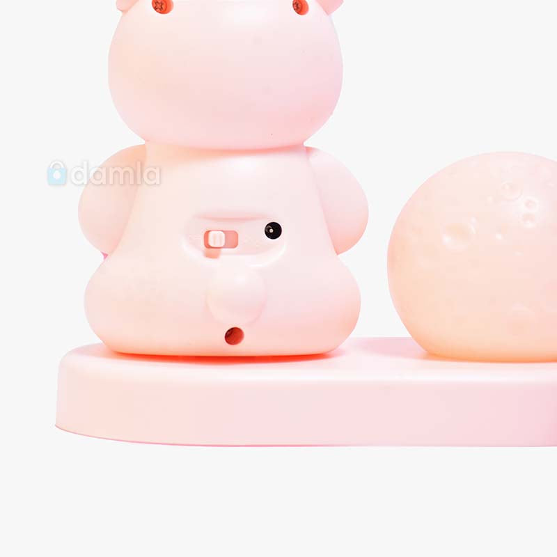 Lampe de Table Ours avec Veilleuse Lune – USB Rechargeable