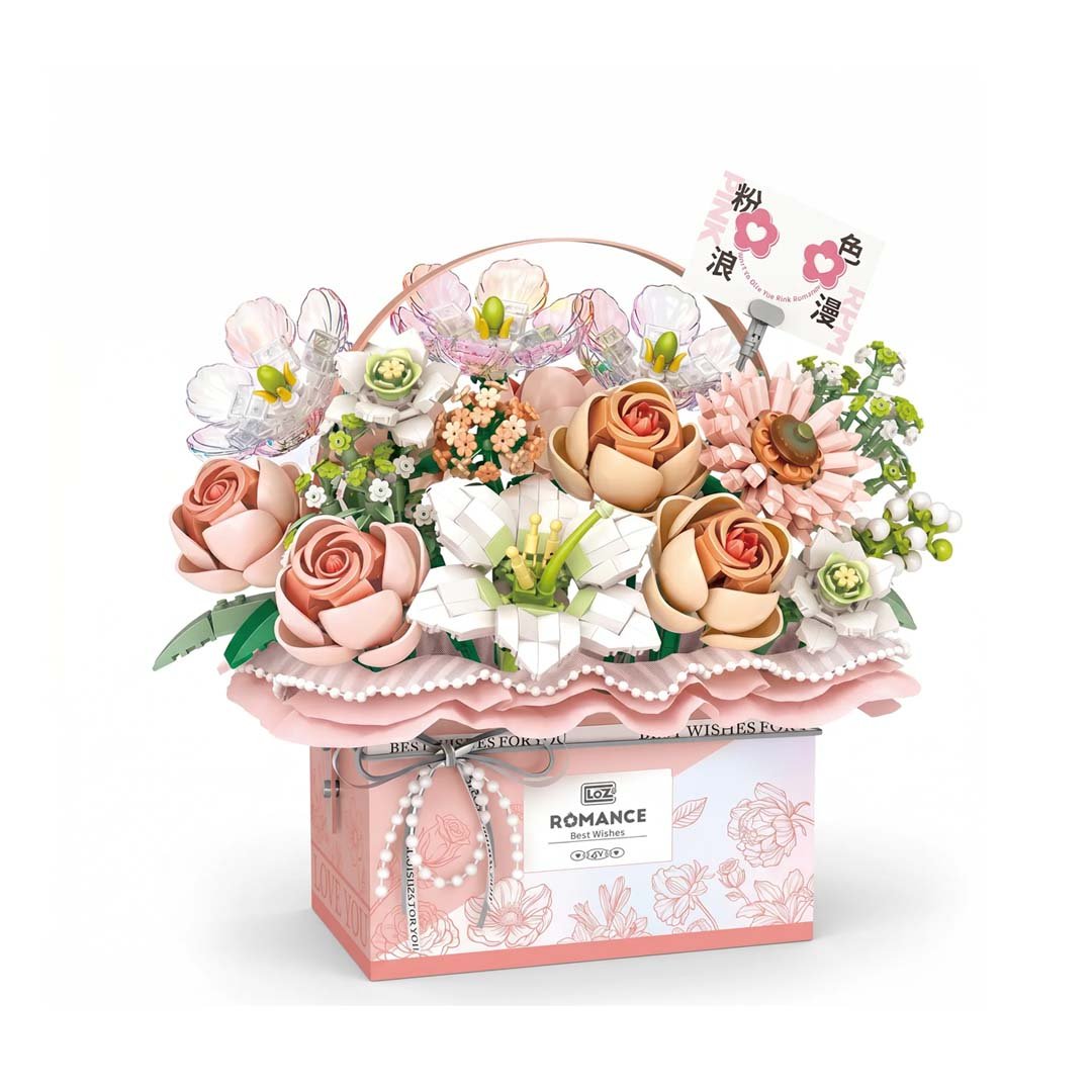 Bouquet Papillon en Briques – Romance Gift Box (Modèle au choix : Rose / Bleu / Violet / Fuchsia) - Librairie Oxford City