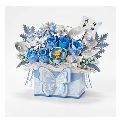 Bouquet Papillon en Briques – Romance Gift Box (Modèle au choix : Rose / Bleu / Violet / Fuchsia) - Librairie Oxford City