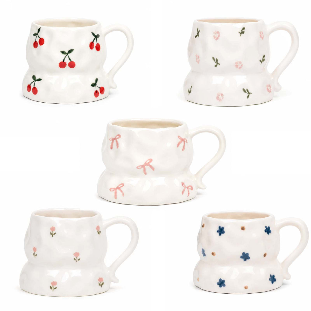 Mug en Céramique à Motif Floral — bleu, rose , rose & vert - Librairie Oxford City