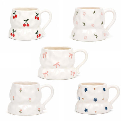 Mug en Céramique à Motif Floral — bleu, rose , rose & vert - Librairie Oxford City