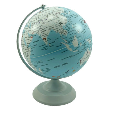 Globe Lumineux D20 Anglais - Bleu Pastel - Librairie Oxford City