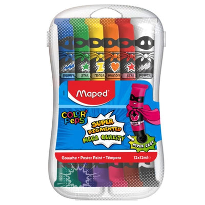 GOUACHE DE 12 TUBES 12ML MAPED - Librairie Oxford City