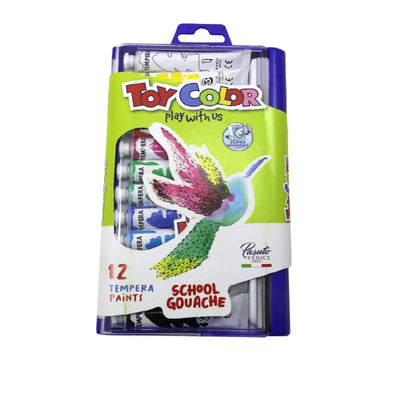 GOUACHE DE 12 TUBES 12ML TOY COLOR - Librairie Oxford City