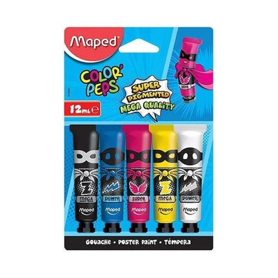 GOUACHE DE 5 TUBES 12ML MAPED - Librairie Oxford City