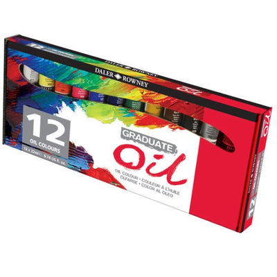Graduate Oil Colors Selection Set 12 38ml - Librairie Oxford City