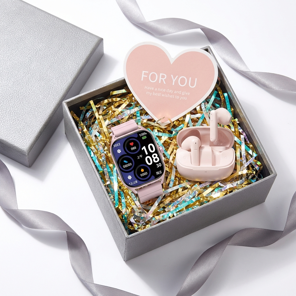 Pack Saint-Valentin - Smart Watch DT99 & Écouteurs MIBRO