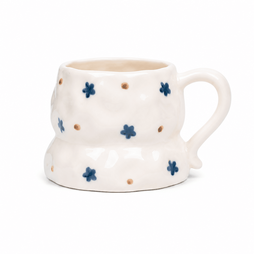 Mug en Céramique à Motif Floral — bleu, rose , rose & vert - Librairie Oxford City