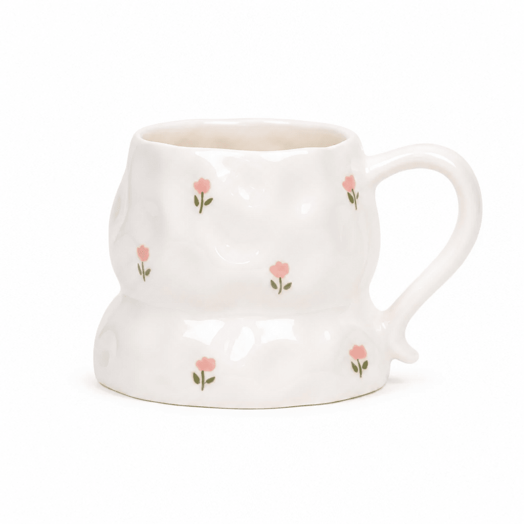 Mug en Céramique à Motif Floral — bleu, rose , rose & vert - Librairie Oxford City