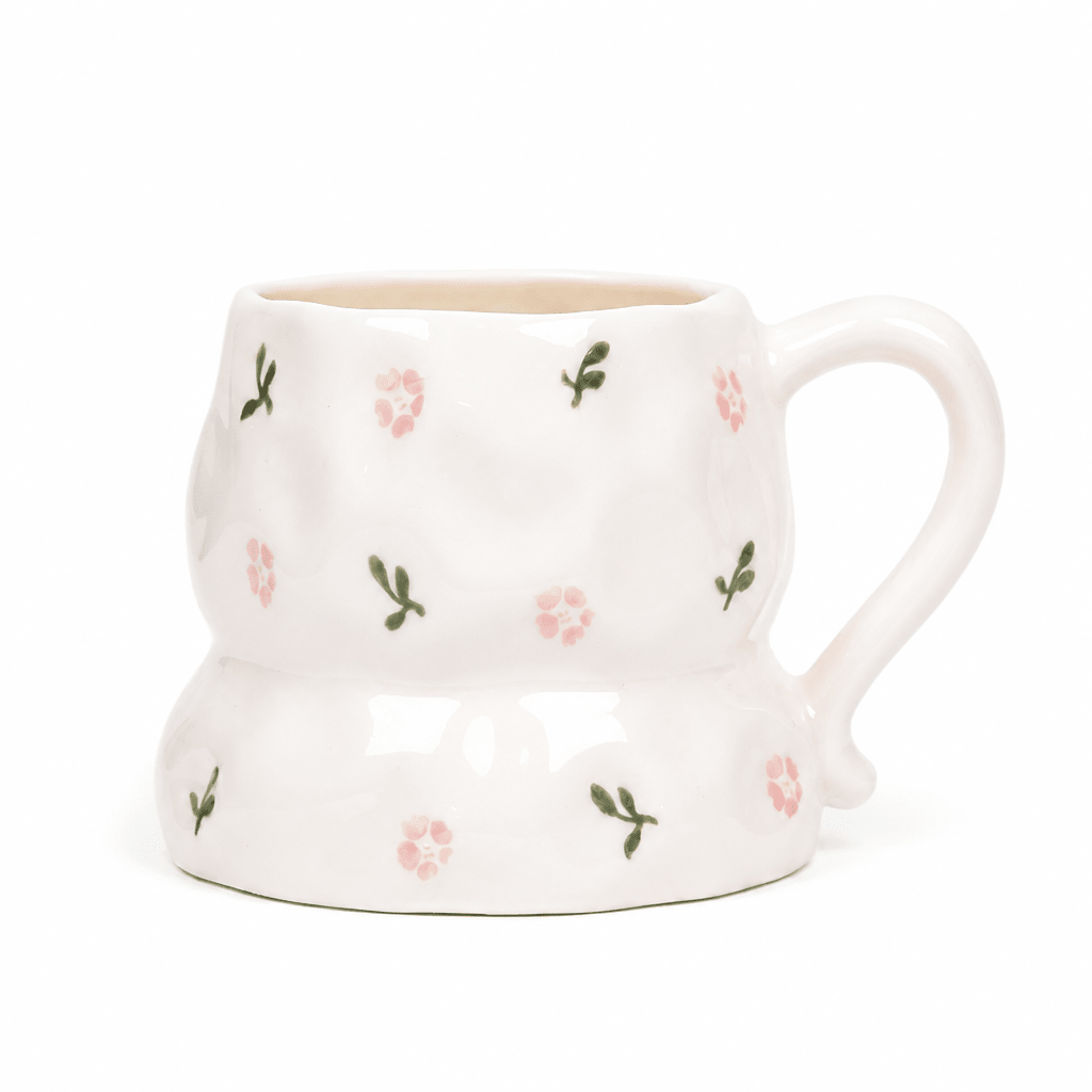Mug en Céramique à Motif Floral — bleu, rose , rose & vert - Librairie Oxford City