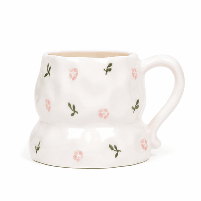 Mug en Céramique à Motif Floral — bleu, rose , rose & vert - Librairie Oxford City