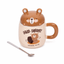 Mug Ourson avec Couvercle et Cuillère – Céramique Bear Biscuit - Librairie Oxford City