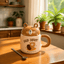 Mug Ourson avec Couvercle et Cuillère – Céramique Bear Biscuit - Librairie Oxford City
