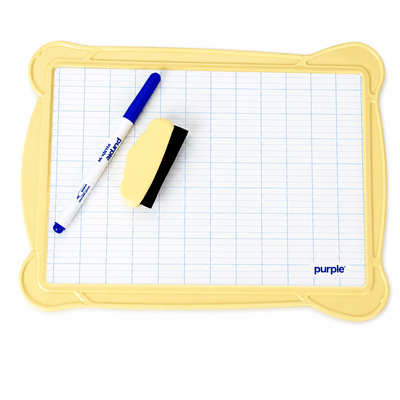 Ardoise Effaçable Purple avec Lignage Seyès — Pack Stylo + Brosse - Librairie Oxford City