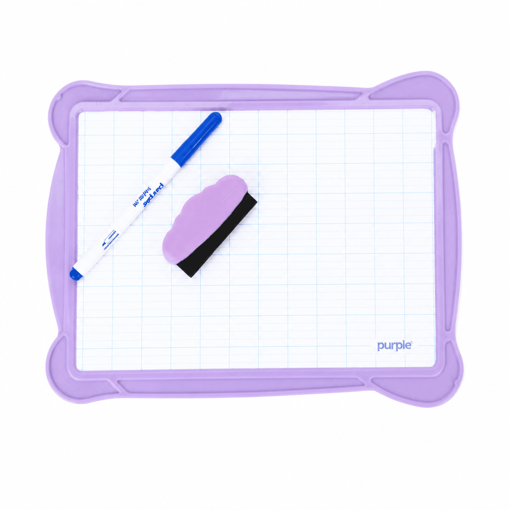 Ardoise Effaçable Purple avec Lignage Seyès — Pack Stylo + Brosse - Librairie Oxford City