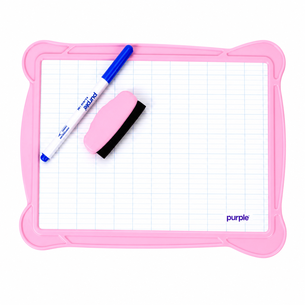 Ardoise Effaçable Purple avec Lignage Seyès — Pack Stylo + Brosse - Librairie Oxford City