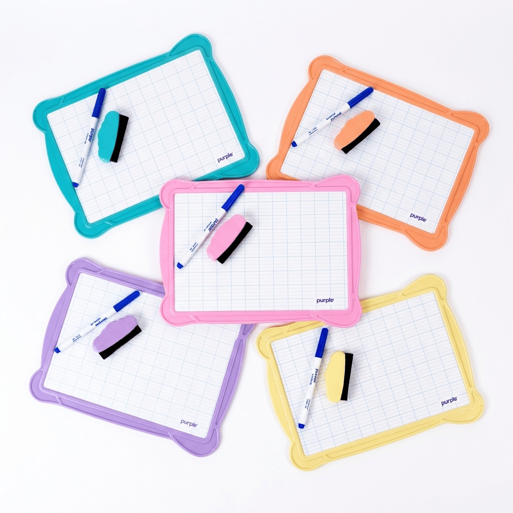 Ardoise Effaçable Purple avec Lignage Seyès — Pack Stylo + Brosse - Librairie Oxford City