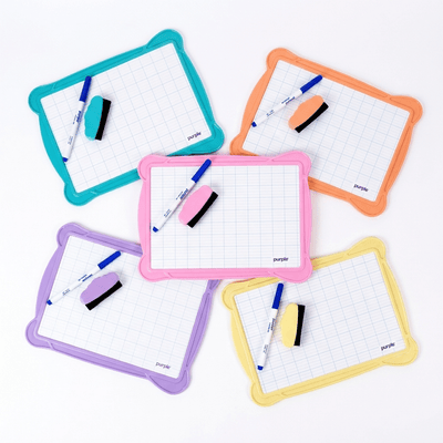 Ardoise Effaçable Purple avec Lignage Seyès — Pack Stylo + Brosse - Librairie Oxford City