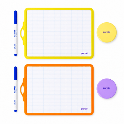 Purple - Ardoise 2 en 1 avec Stylo et Chiffon - Librairie Oxford City