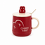 Mug Céramique Cherry Rabbit avec Couvercle et Cuillère — Lot de 3 - Librairie Oxford City