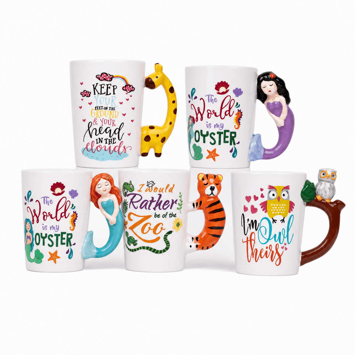 Mug en Céramique avec Anse Girafe et Citation Motivante - Librairie Oxford City