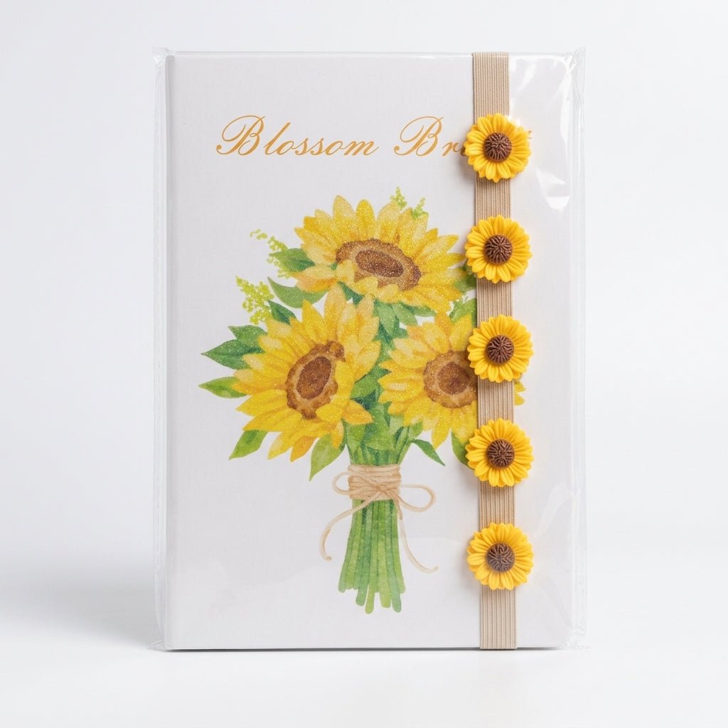 Notebook A5 Fantaisie – Couverture Décorative & Fermeture Élastique avec Breloques | Modèles Assortis - Librairie Oxford City