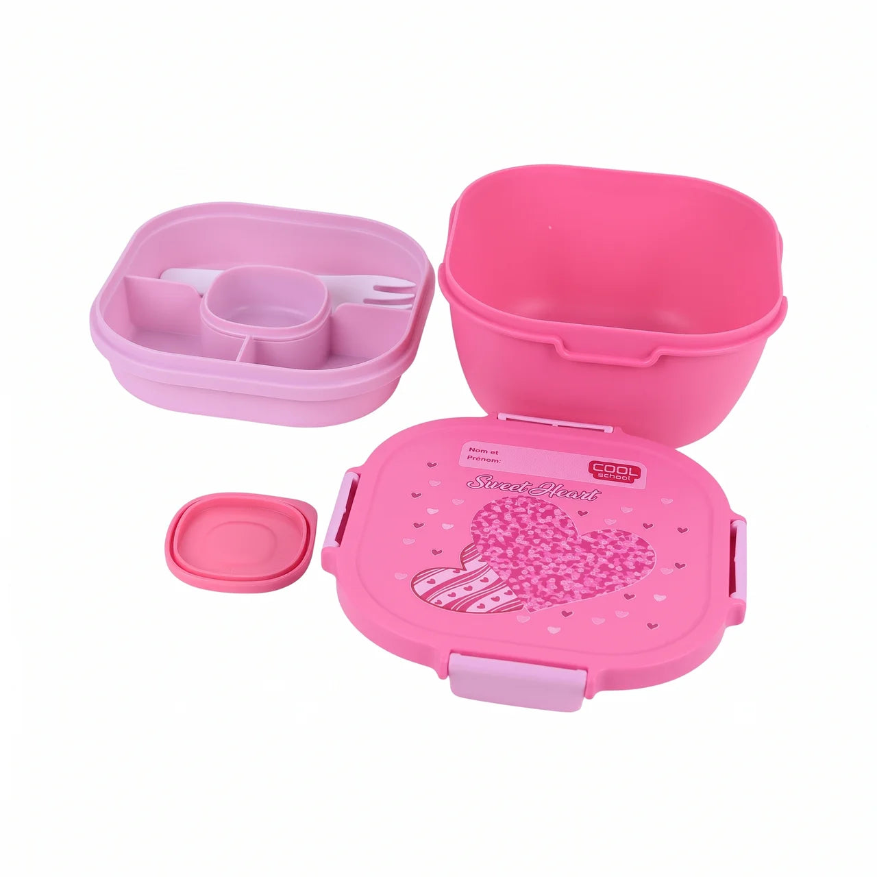 Pack 4 Pièces Cool School – Sac à Dos, Porte-Goûter, Trousse & Boîte à Repas