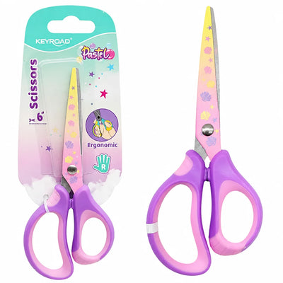 Ciseaux Keyroad Soft Tatto 15cm Couleur Pastel