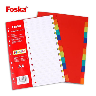 INTERCALAIRE DE 12 COULEURS FOSKA - Librairie Oxford City