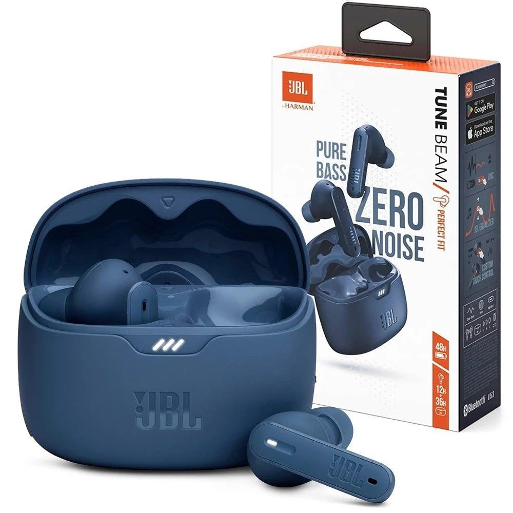 JBL Tune Beam TWS In - Ear Noise Cancelling Earbuds Blue - Librairie Oxford City