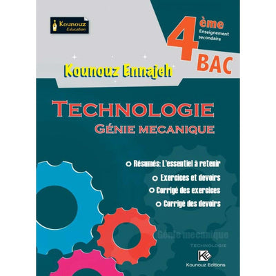 Kounouz Ennajeh 4ème - Génie mécanique - Librairie Oxford City