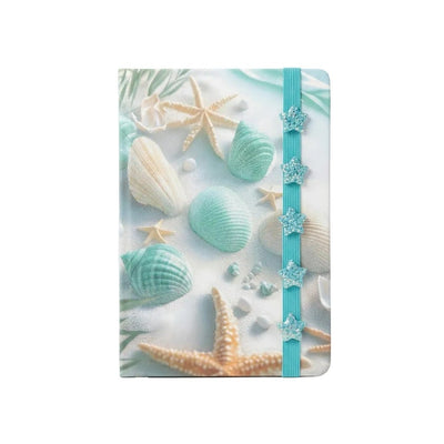 Notebook A5 Fantaisie – Couverture Décorative & Fermeture Élastique avec Breloques | Modèles Assortis - Librairie Oxford City