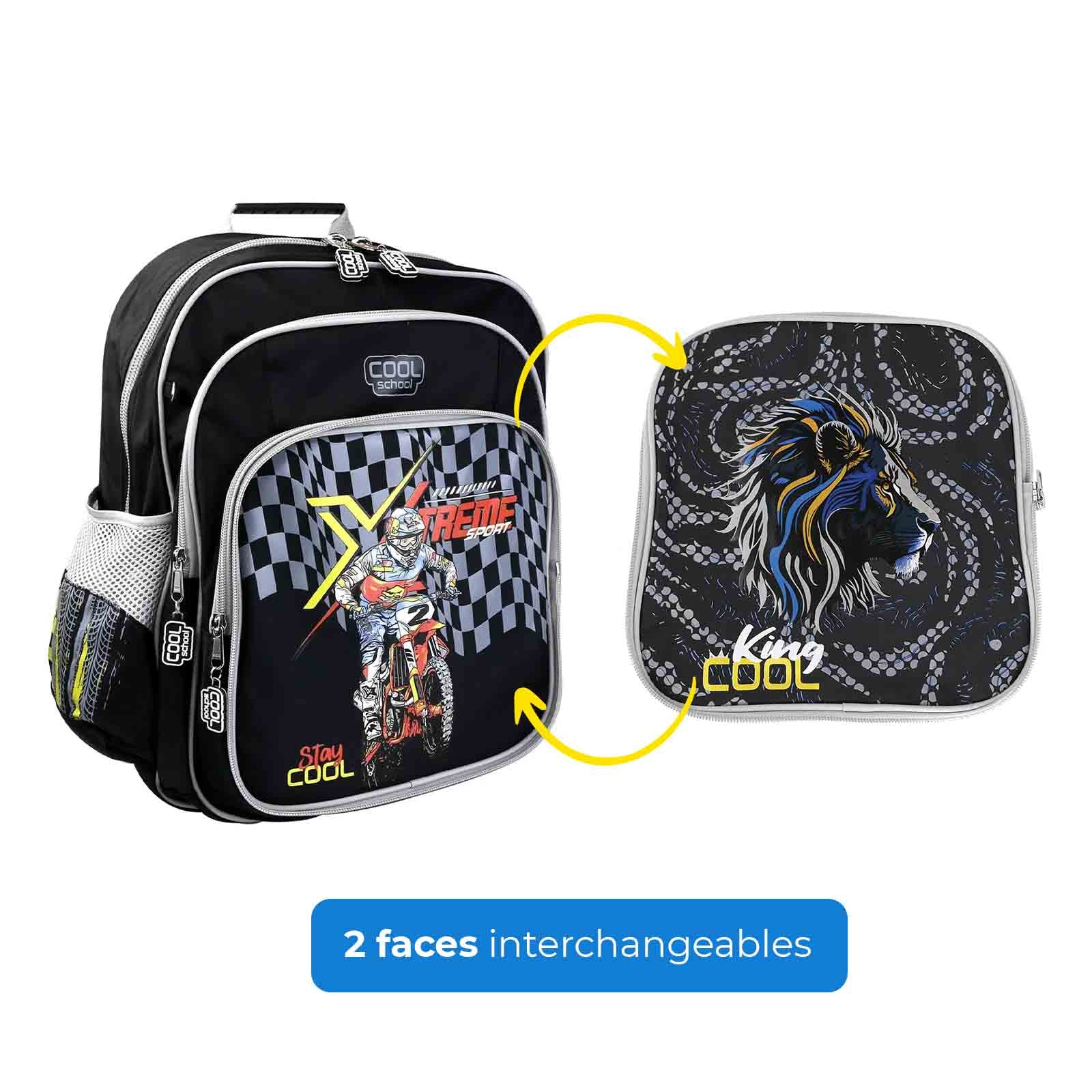 Sac à Dos Primaire 2 & 3 Faces Cool School - Librairie Oxford City