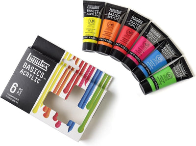 Liquitex Acrylic Basics Set de 6x22ml fluorescentes - Librairie Oxford City