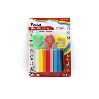 LOT DE 08 BARS DE PATE A MODELER FOSKA - Librairie Oxford City