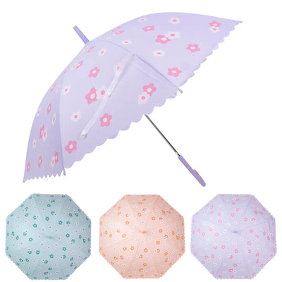 Parapluie Floral à Bords Festonnés — Motif Fleuri - Librairie Oxford City
