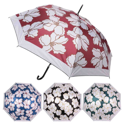 Parapluie Adulte à Motif Floral — Bleu, Blanc & Rouge - Librairie Oxford City