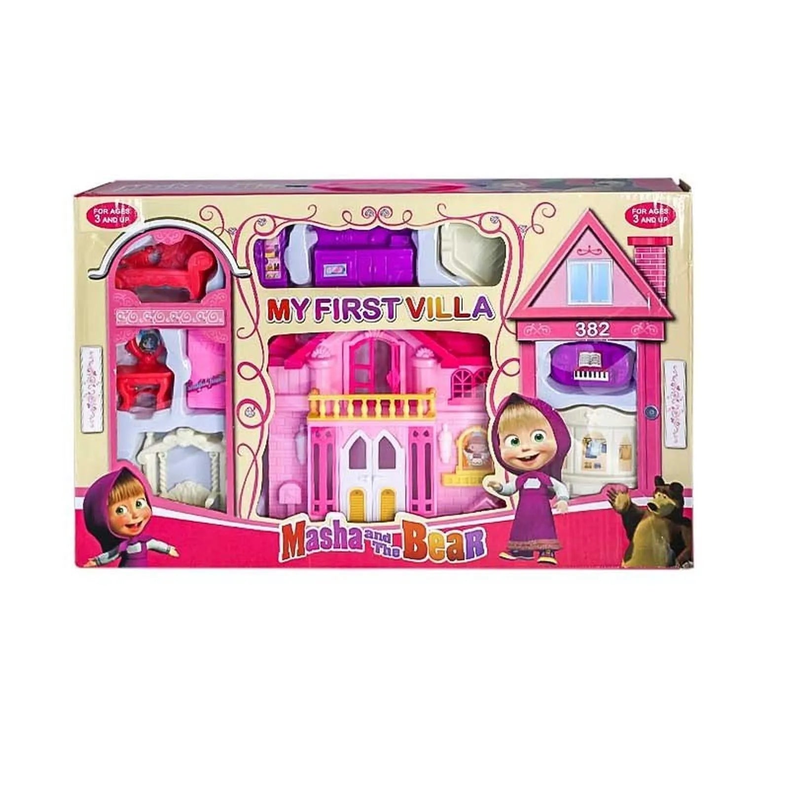 Maison de poupée avec meuble - My First Villa Masha And The Bear - Librairie Oxford City