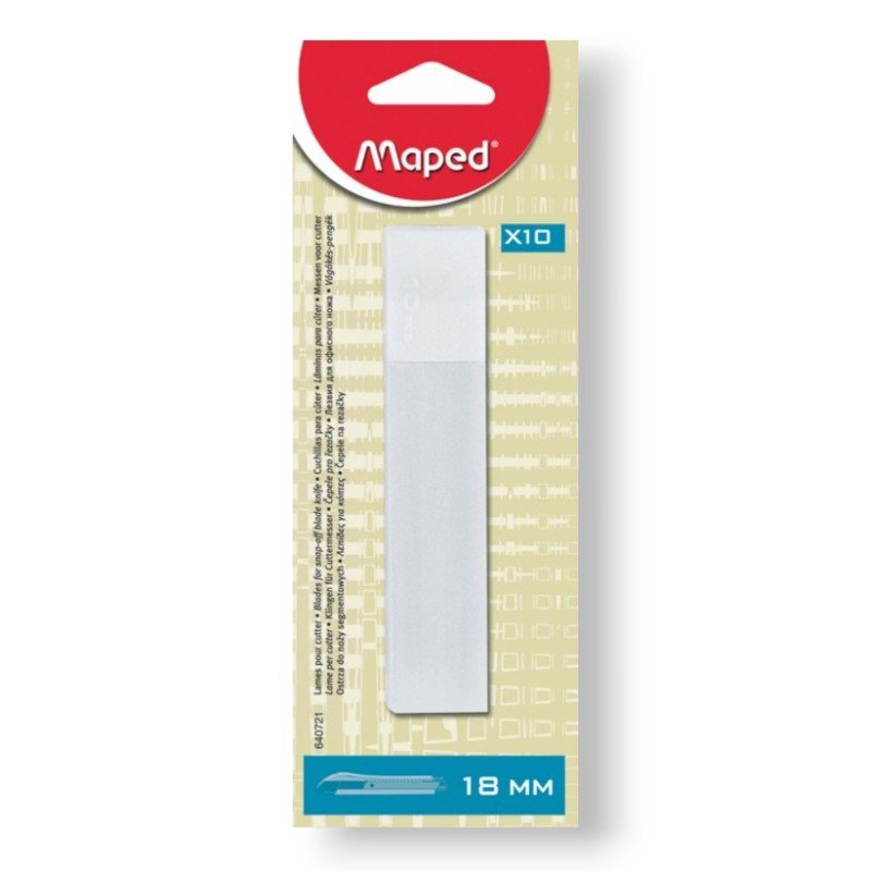 Maped – Lames cutter 18 mm rechange, boîte de 10 - Librairie Oxford City