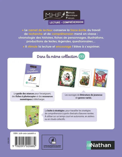 MHF - Lecture - compréhension - Mon carnet de lecteur CE2 - Librairie Oxford City