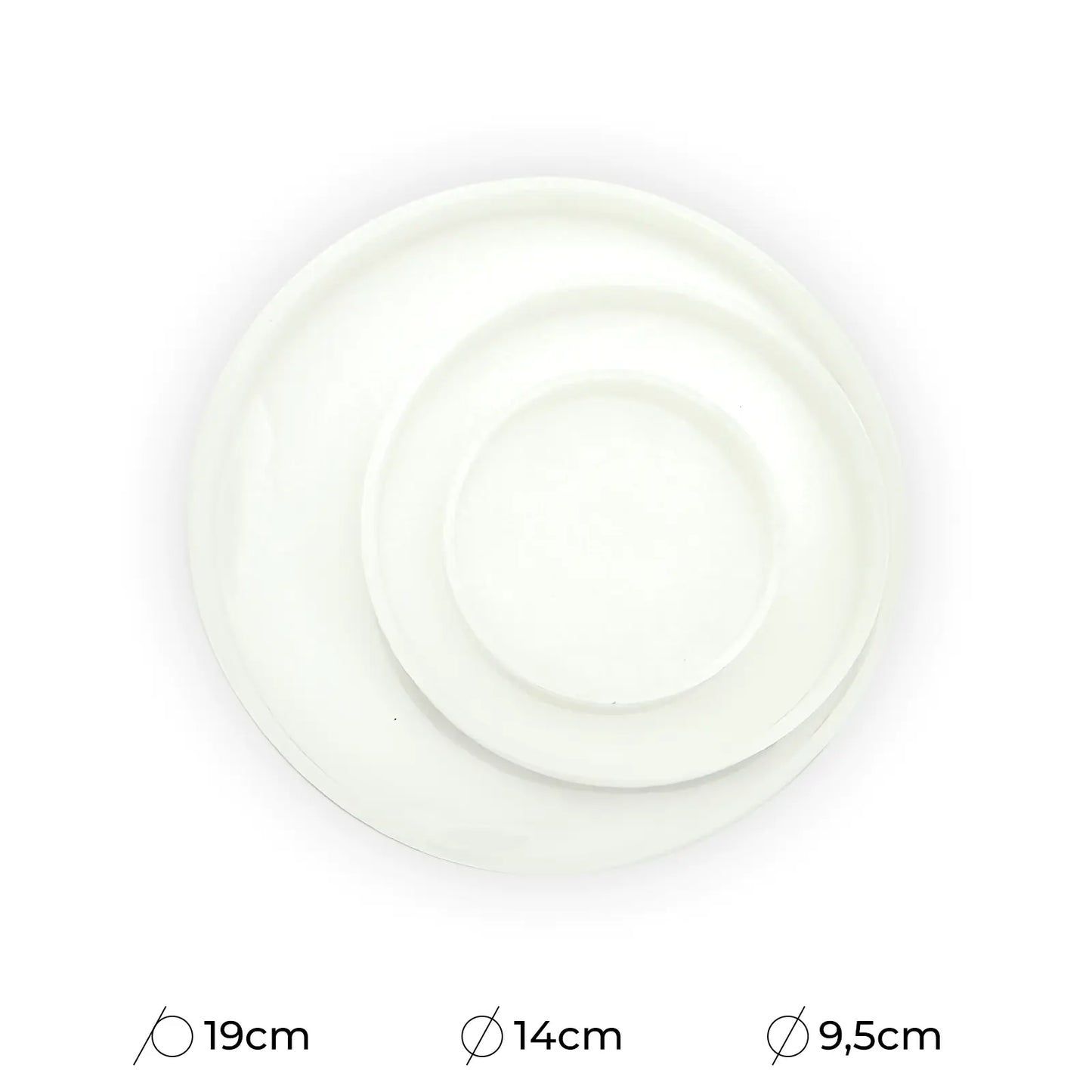 Moule Silicone Rond pour Résine – Plateaux Ø 19 cm, 14 cm et 9,5 cm - Librairie Oxford City