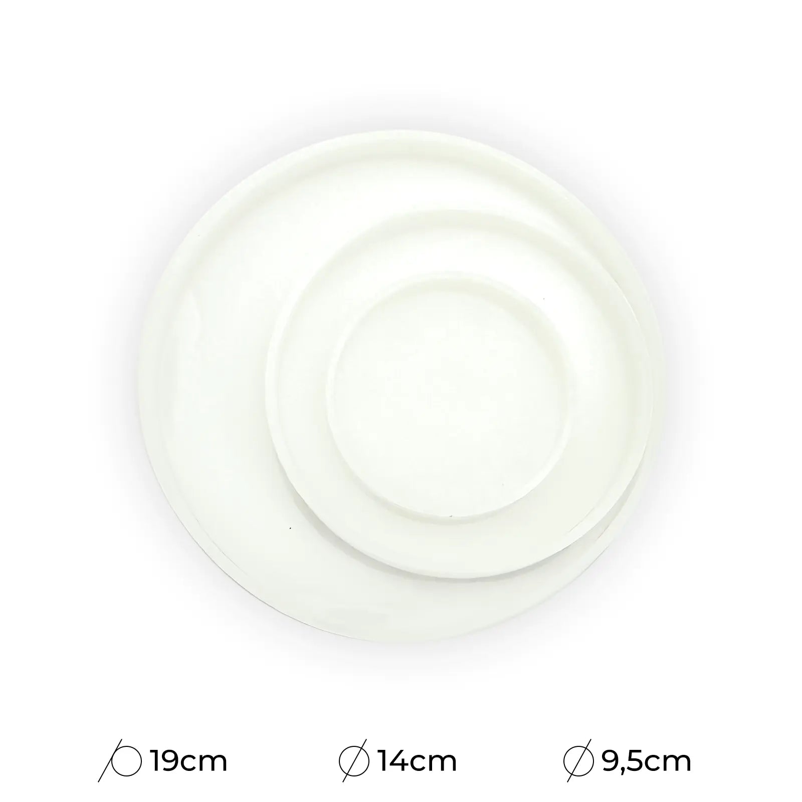 Moule Silicone Rond pour Résine – Plateaux Ø 19 cm, 14 cm et 9,5 cm - Librairie Oxford City