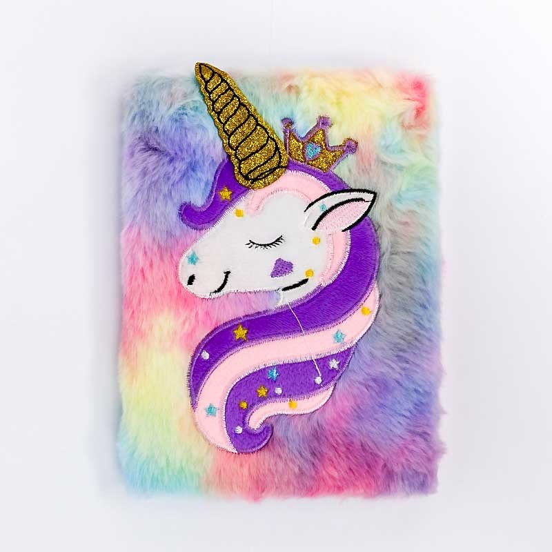 Notebook Unicorne en peluche 175x125mm - Librairie Oxford City